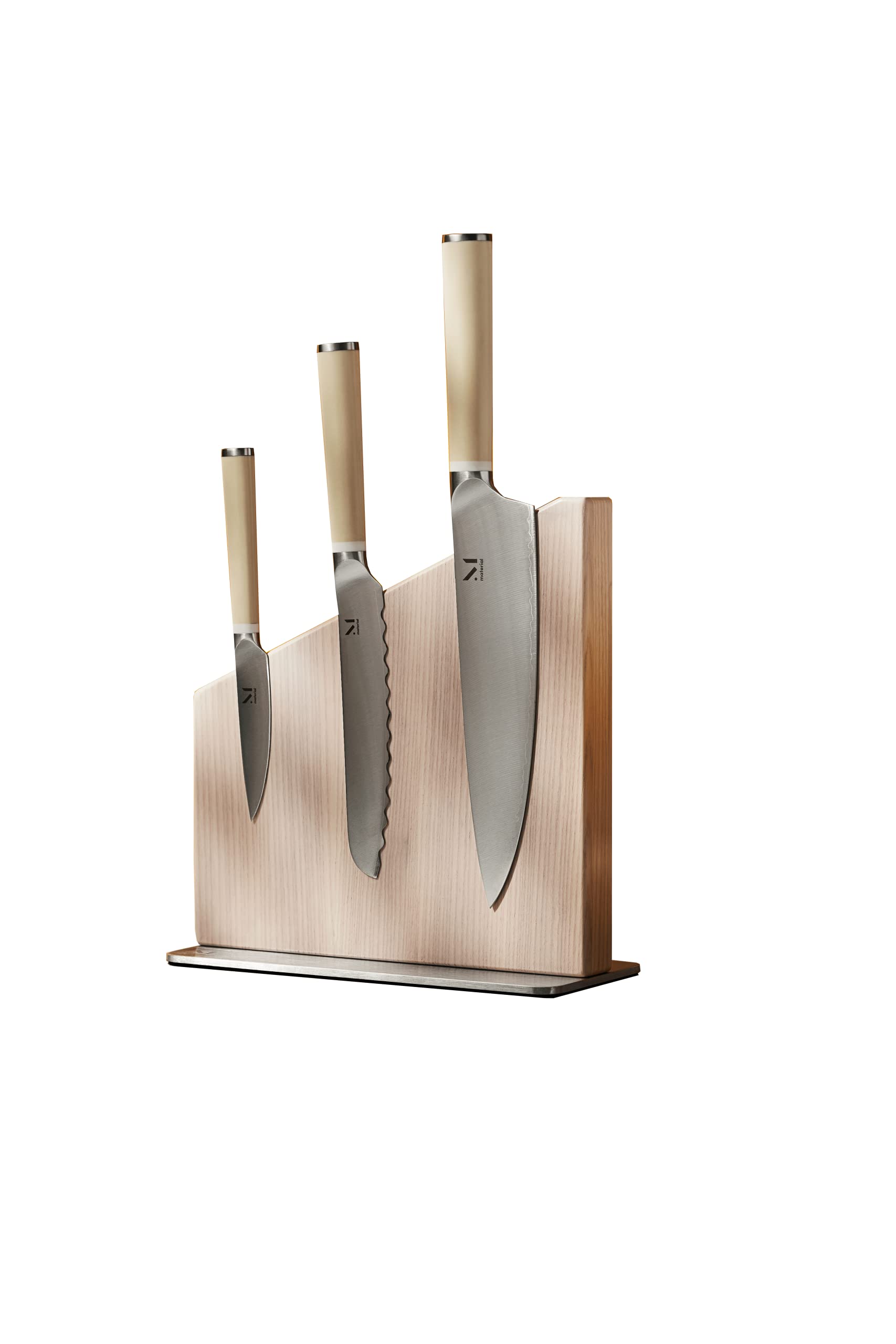 MATERIAL Knife Trio + Stand (Cool Neutral/White Ash)