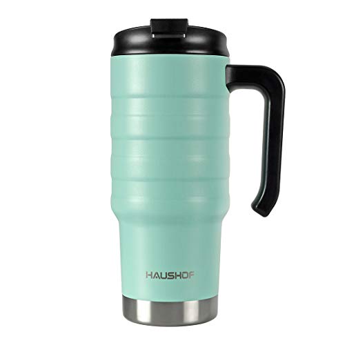 HAUSHOF Seafoam Green 24 oz Travel Mug and 6PC Kitchen Knife Set