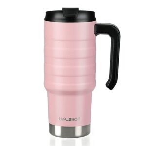 HAUSHOF Pink 24 oz Travel Mug and 6PC Kitchen Knife Set