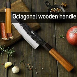 1PC Japanese-style Kitchen Knife Handle Octagonal Handles Safflower Knives Material