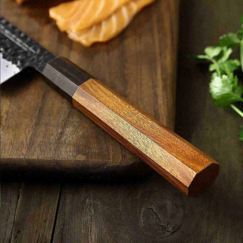 1PC Japanese-style Kitchen Knife Handle Octagonal Handles Safflower Knives Material