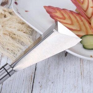 Mingkai Stainless Steel Fruit Carving Cutter, V-Shape Knife Slicer,DIY Platter Decoration Triangular Shape Carving Tools with Durable Engraving Blades for Vegetable Fruit