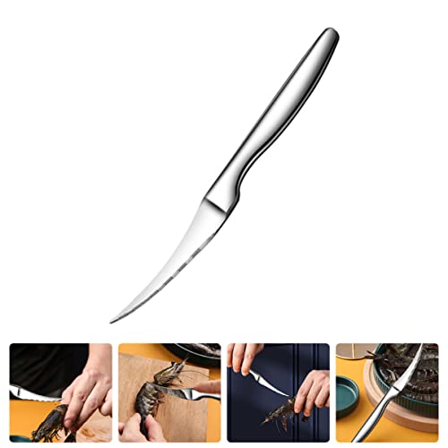 3pcs Non Cutters Knives Cleaning Peeler Seafood Kitchen Stainless Peelers For Shrimp Cleaner Removal Cutter Picks Handle and Oyster Gadget Knife Gadgets with Line