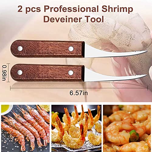 3 Pcs Shrimp Deveiner Tool Shrimp Cleaner, ShrimpThread Knife Shrimp Deveining Tool，Shrimp Peeler Set, Toad Fish Shrimp Cleaner Shrimp Peeler