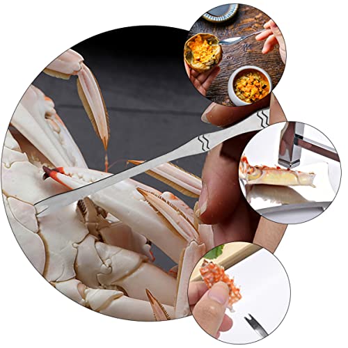 UPKOCH 2sets8pcs Peel Eating Mallet Shrimp Seafood Claw Nut Steel Crab Scissor Legs Tool Accessories Kitchen Storage with Case Utensils Tools Crackers Lobster Leg Picks Shell