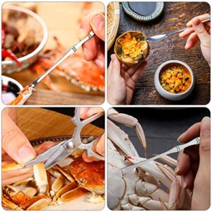 UPKOCH 2sets8pcs Peel Eating Mallet Shrimp Seafood Claw Nut Steel Crab Scissor Legs Tool Accessories Kitchen Storage with Case Utensils Tools Crackers Lobster Leg Picks Shell