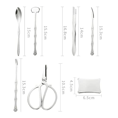 UPKOCH 2sets8pcs Peel Eating Mallet Shrimp Seafood Claw Nut Steel Crab Scissor Legs Tool Accessories Kitchen Storage with Case Utensils Tools Crackers Lobster Leg Picks Shell