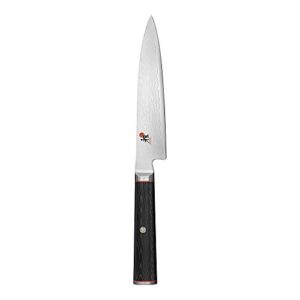 miyabi kaizen utility knife, medium, black with red accent