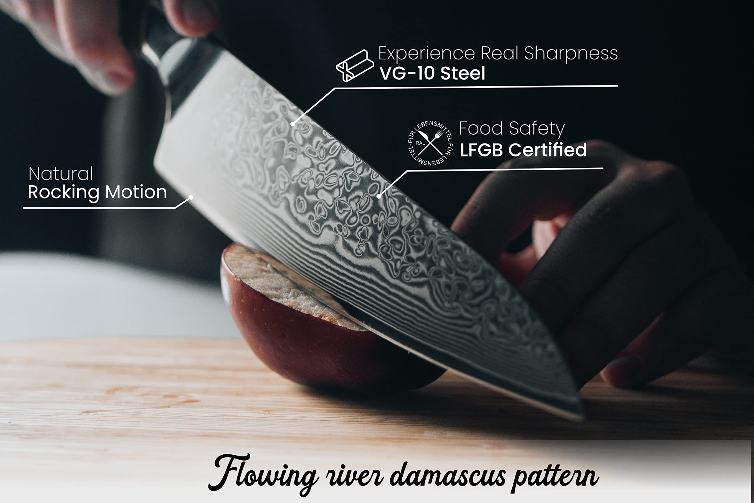 UrbanXElites Damascus Knife Chef Knife set - 4 Real Damascus Professional knife sets for chefs with Japanese knife VG10 Steel, Professional damascus knife set | Full Tang G10 Handle | Gift Box