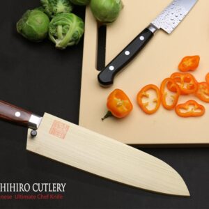 Yoshihiro Natural Magnolia Wood Saya Cover Blade Protector for Santoku (180mm)7in