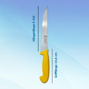 SMI - 3 Pcs Butcher Knife Set Boning Knife 5, 6 inch Butcher Knife 8 Inch for Cutting Meat Solingen Knife Made in Germany