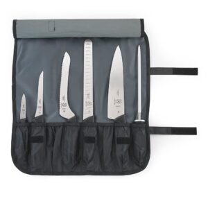 Mercer Culinary Millennia 7-Piece Knife Roll Set,Black