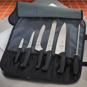 Mercer Culinary Millennia 7-Piece Knife Roll Set,Black