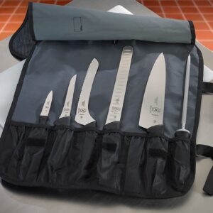 Mercer Culinary Millennia 7-Piece Knife Roll Set,Black