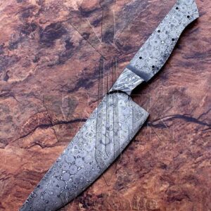 JNR Traders Damascus Steel Chef Knife Blank Blade Knife Making Material 12" Handmade Full Tang Thin Ultra Sharp Professional Kitchen Knives Blade blanks 7007Rd