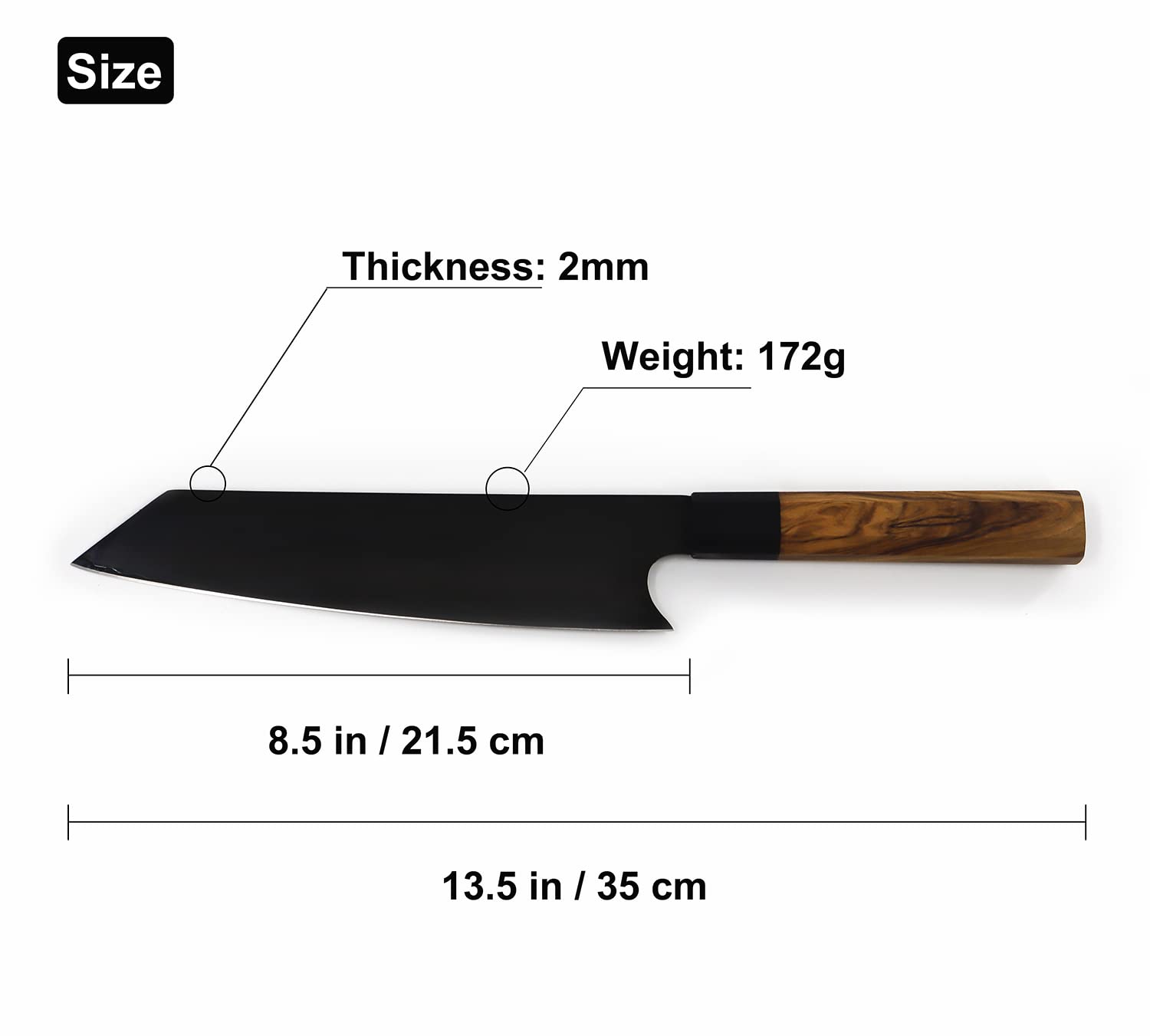 GRILLFANCY Chef Knife,High Carbon German Stainless Steel Kitchen Knife, Professional Multipurpose Kitchen Knife with Titanium coating Carbon Wooden Handle