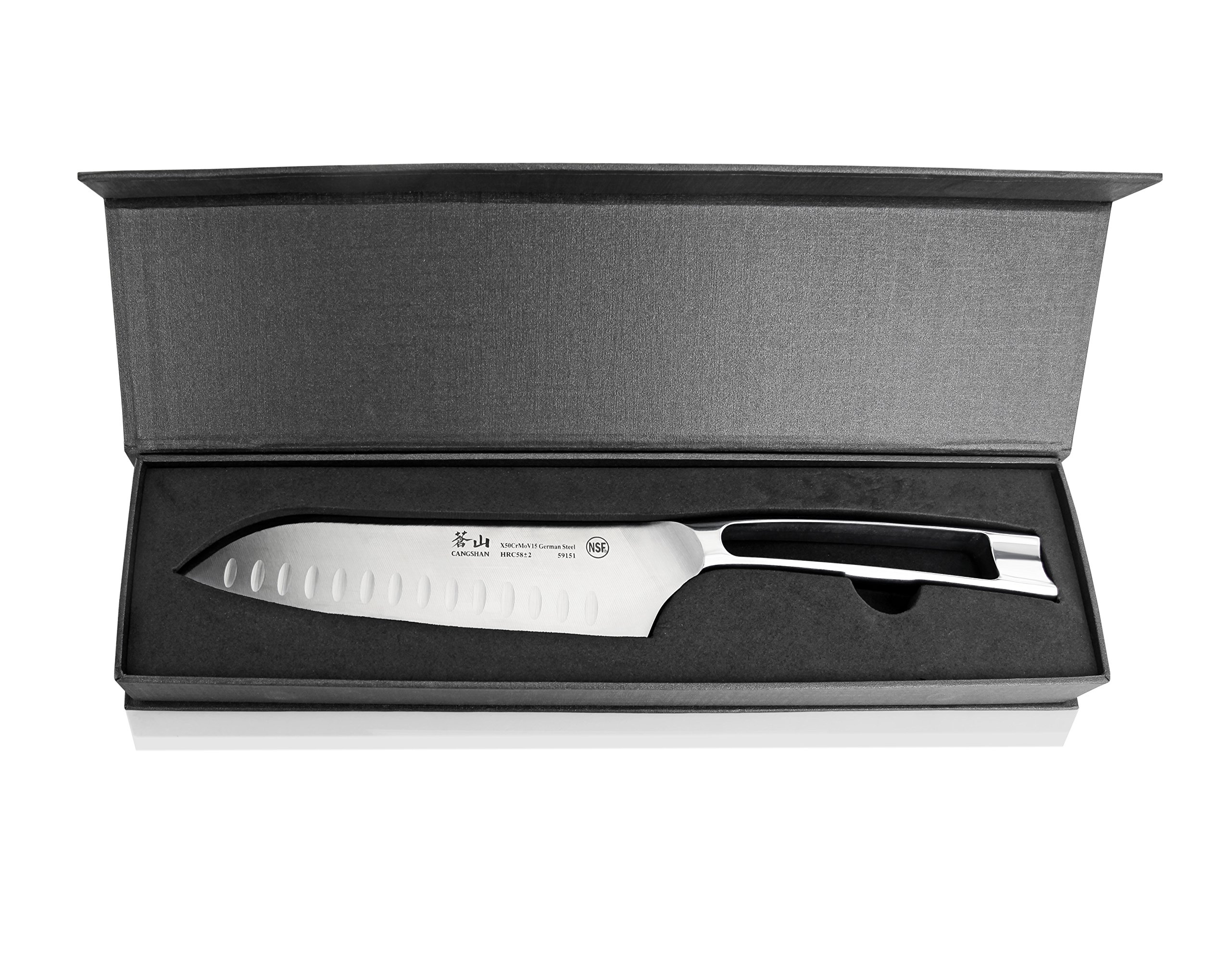 Cangshan N1 Series 59151 German Steel Forged Santoku Knife, 7-Inch