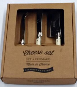 laguiole mini cheese set ivory, set of 3 utensils, boxed