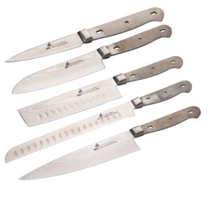 zhen kitchen knife blank, 67-layer damascus, set of 5