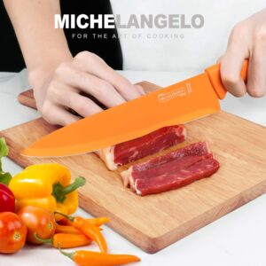 MICHELANGELO Knife Set, Kitchen Knife 20 Piece with Nonstick Colored Coating