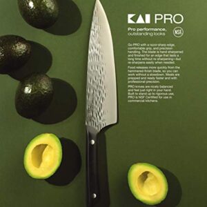 kai PRO Master Utility Knife 6.5", Wide Kitchen Knife Perfect for Precise Cuts, Ideal for Preparing Sandwiches or Trimming Small Vegetables, Hand-Sharpened Japanese Knife