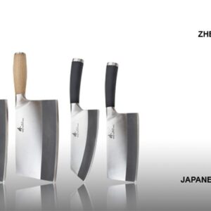 ZHEN Japanese VG-10 3-Layer forged High Carbon Stainless Steel Large Slicer Chopping chef Butcher Knife 8-inch, TPR handle