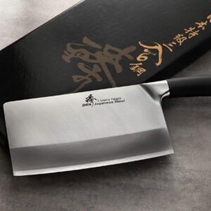 ZHEN Japanese VG-10 3-Layer forged High Carbon Stainless Steel Large Slicer Chopping chef Butcher Knife 8-inch, TPR handle