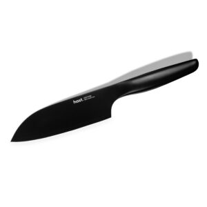 hast all-new santoku knife - 6.3” -high performance - powder steel- patented - japanese blade style - award wining minimalist design-ergonomic handle-minimalist kitchen decor (titanium black)