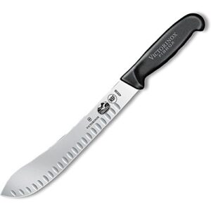 victorinox butcher straight granton fibrox pro handle, 10", black