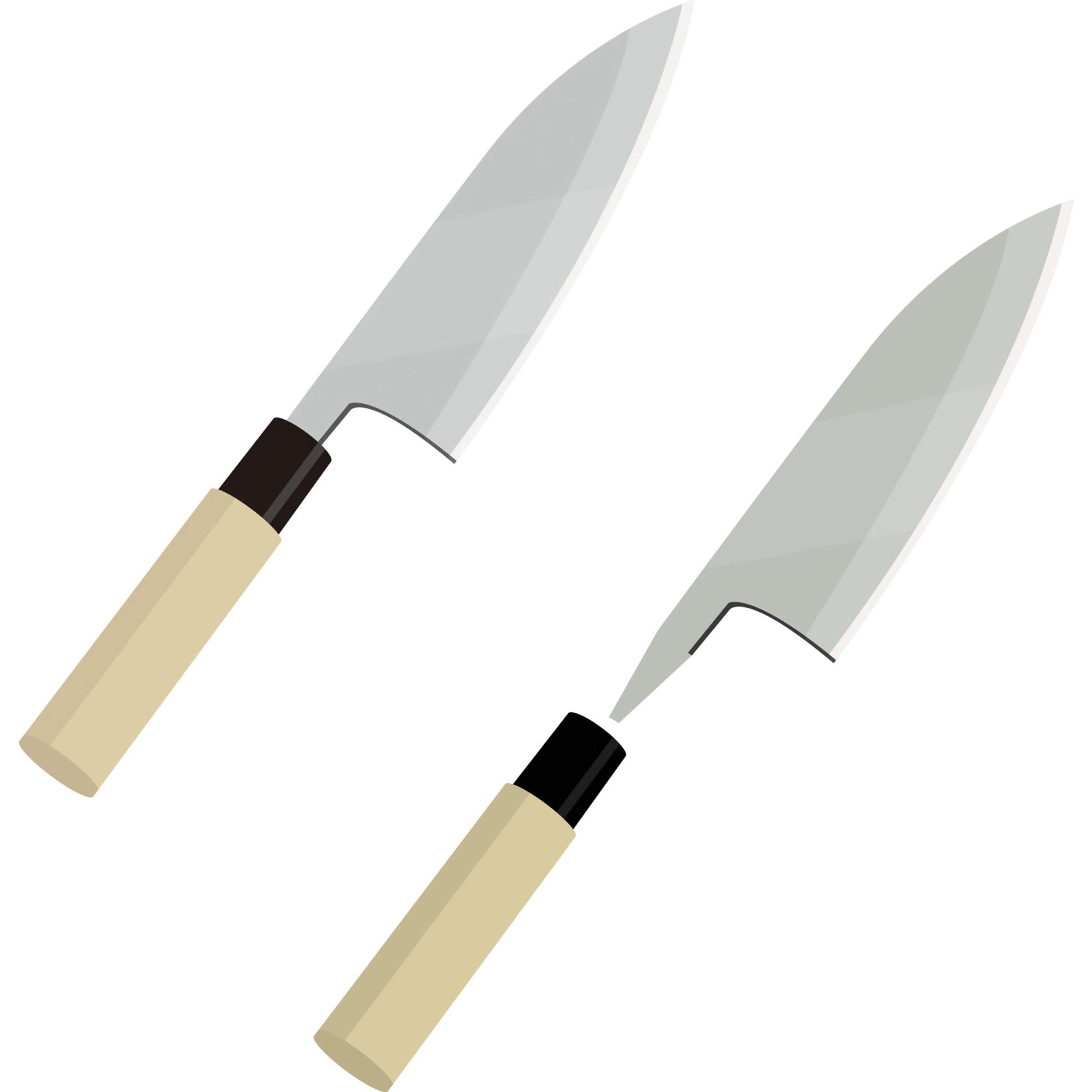 Knife Handle Japanese Kitcken Knife Repair Handle for Nakiri Knife Natural Wood Handle Replacement