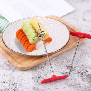 Latauar Stainless Steel Fruits & Vegetables Spiral Twist Knife - Manual Spiral Carving Cutter, Kitchen Tray Decoration Vegetable Knife Spiral Carving Tool, 1 Pack