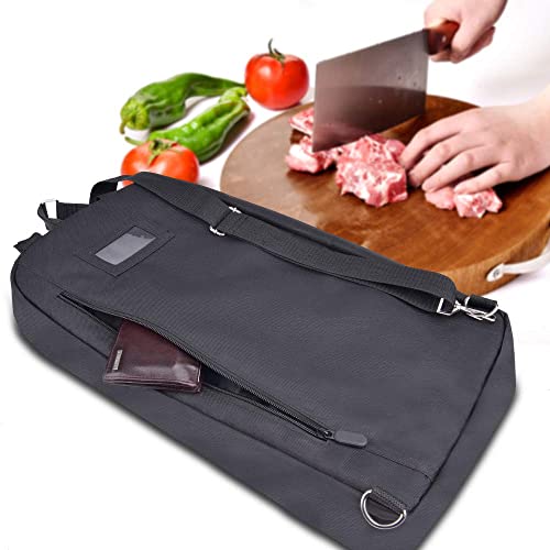 Chef Knife Bag, 21 Separate Slots, Handmade,Durable,Washable,Waterproof Oxford Cloth Stores 21 Knives,a Zipped Tool Pouch and More,Shoulder Strapï¼ŒKnives Not Included