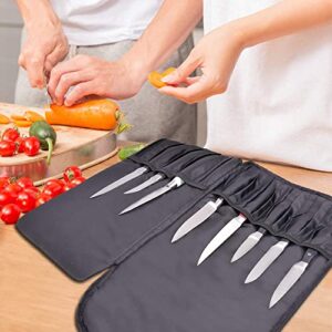 Chef Knife Bag, 21 Separate Slots, Handmade,Durable,Washable,Waterproof Oxford Cloth Stores 21 Knives,a Zipped Tool Pouch and More,Shoulder Strapï¼ŒKnives Not Included