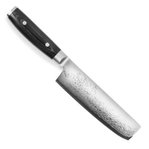 yaxell ran plus 6.5" nakiri knife - made in japan - 67 layers vg10 damascus