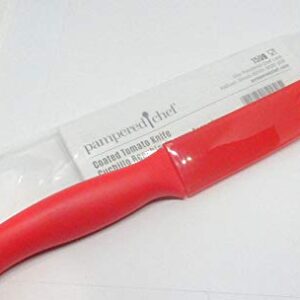 PAMPERED CHEF New model. # 1509 TOMATO COLOR COATED KNIFE