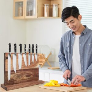 Uniharpa Double Side Magnetic Knife Block,16x 12 Inches Bigger Than Others Knife Magnet Holder Wooden Rack Magnetic Stands with Strong Enhanced Magnet Multifunctional Storage Knife Holder.