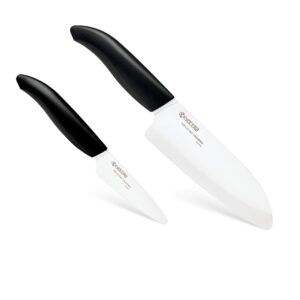 kyocera 2-piece ceramic knife set 5.5" santoku and 3" paring knife