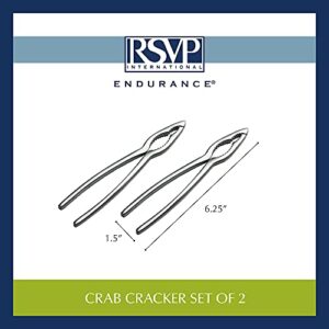 RSVP International Endurance Collection Seafood, Cracking Tool, 6.25 inches, 2 Piece, Stainless Steel