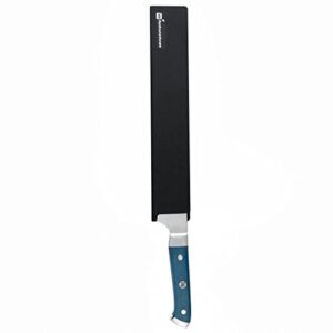 restaurantware sensei 12 x 2 inch knife sleeve, 1 bpa-free knife protector - fits chef knife, felt lining, black plastic knife blade guard, durable, cut-proof