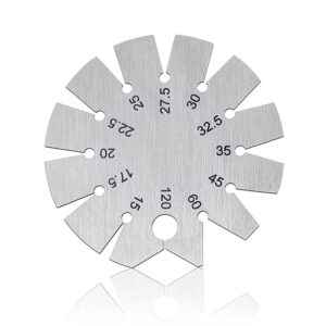 jteyult bevel gauge gauge round shape knife finder knife blade gauge 15-120° for measuring knife