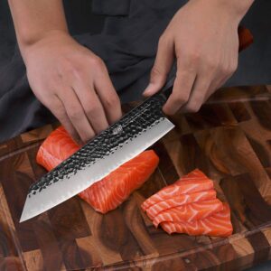 FINDKING 6pcs kitchen knife set Dynasty series-3 layer 9CR18MOV clad steel w/octagon handle knife set