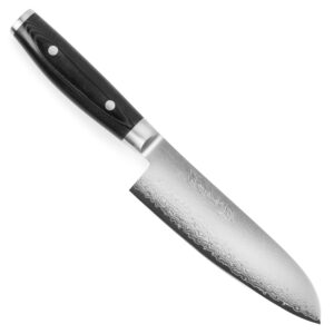 yaxell ran plus 6.5" santoku knife - made in japan - 69 layers vg10 damascus