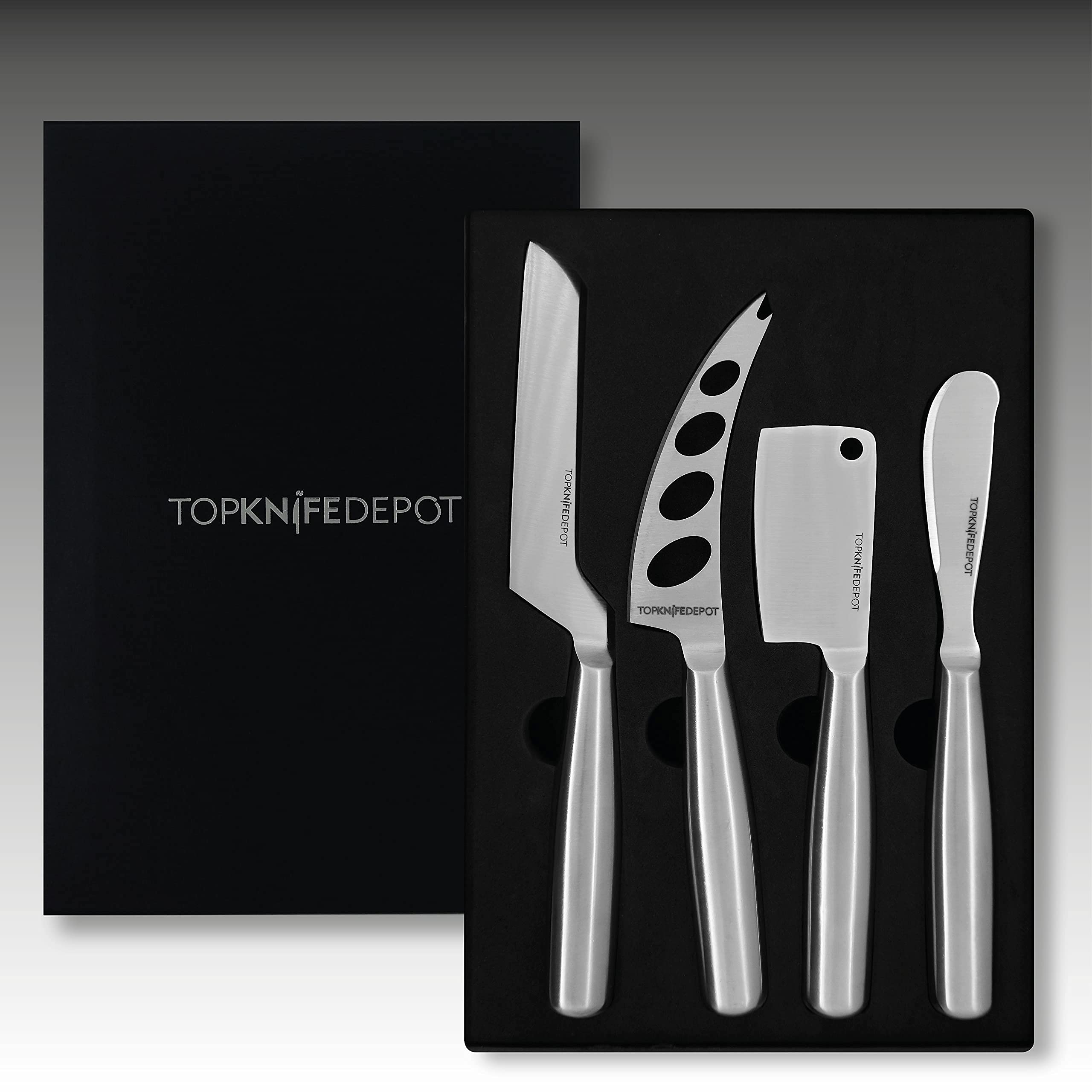 Artenostro TopKnife 4-Pc All Cheese Knife Set - Gift Box Included