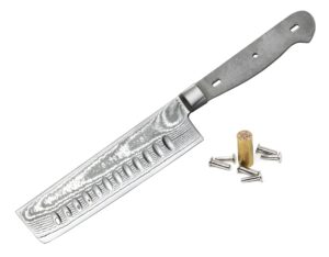 katsura woodworking project kit - 7.5-inch nakiri knife blank - japanese vg-10-67 layers damascus steel