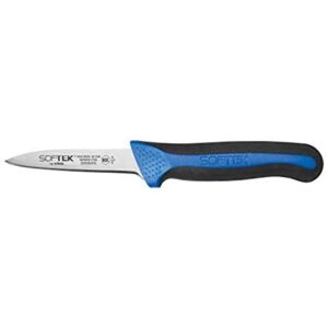 winco sof-tek, 3-1/4" paring knives, soft grip handle, 2pcs/pk