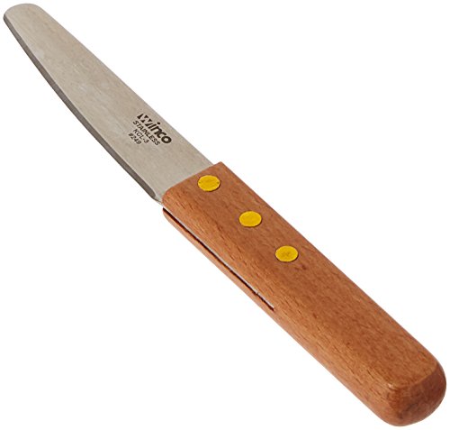 Winco KCL-3 7.5-Inch Oyster/Clam Knife with 3.5-Inch Blade, Medium, Stainless Steel, Tan