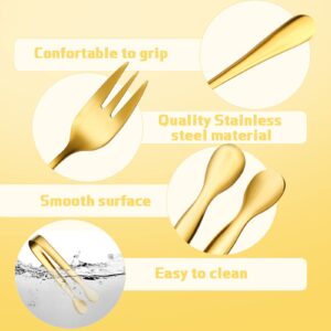 38 Pieces Gold Cheese Knife Set Marble Handle Butter Spatula Knives Cheese Spreader Cutter Cheese Shaver and Fork with Mini Serving Tongs Spoons and Fruit Forks for Charcuterie Board Accessories