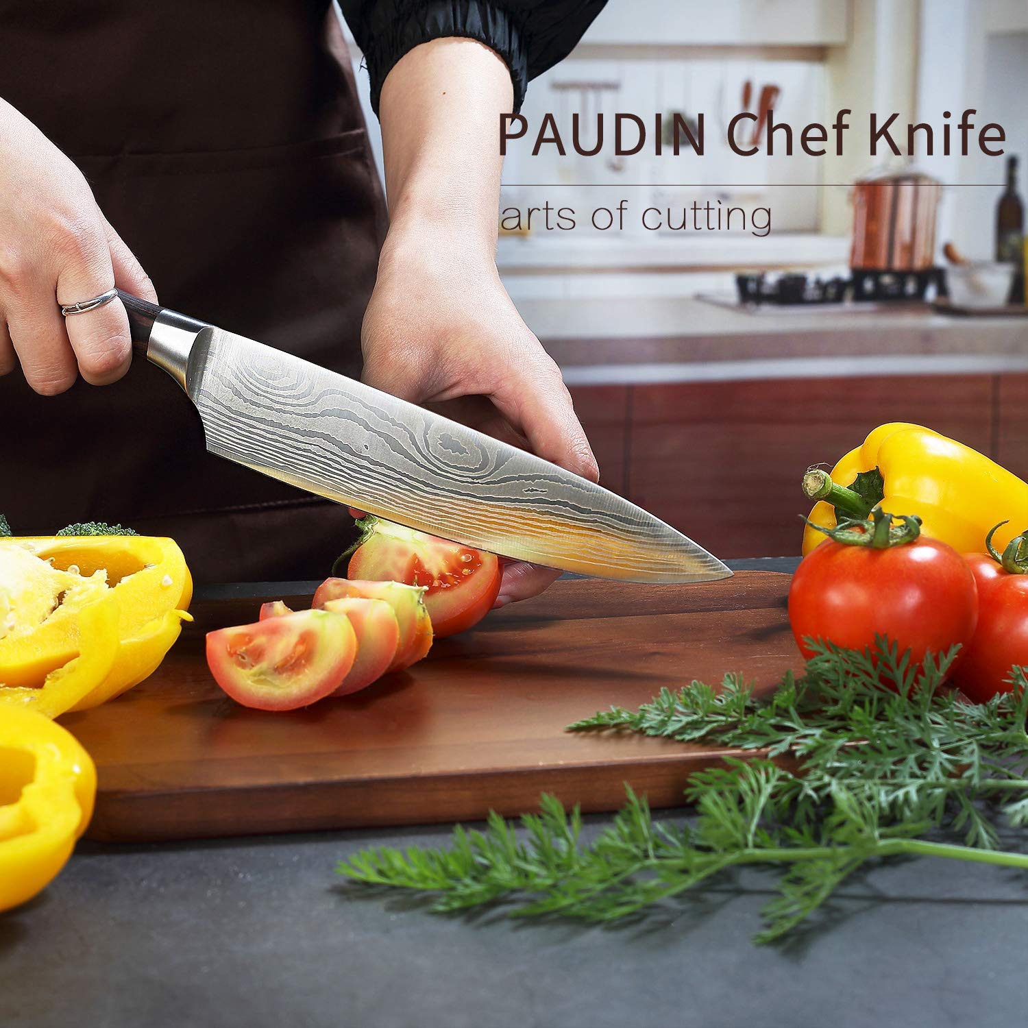 PAUDIN Chef Knife, Kitchen Utility Knife and Paring Knife