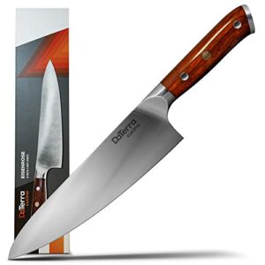 daterra cucina chef knife - 8 inch | eisenrose - sharp german steel - professional kitchen knives