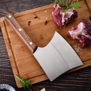 mixilin bone knife, bone cleaver knife heavy duty meat cleaver high carbon steel bone cutting knife bone chopping knife axes for home kitchen restaurant